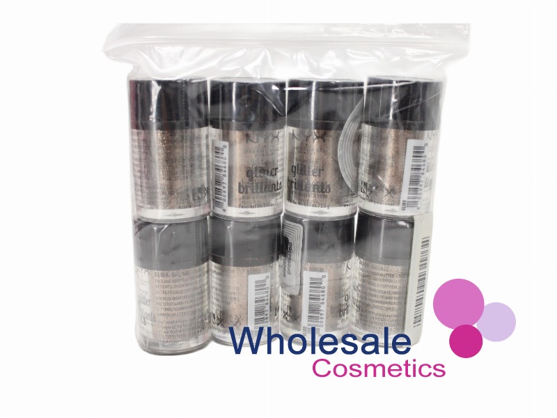 8 x NYX Professional Makeup Face & Body Glitter - 08 BRONZE